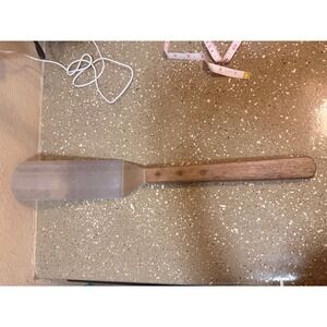 Halco Stainless Steel Spatula Wood Handle Turner Made in Japan 19.5 Inch